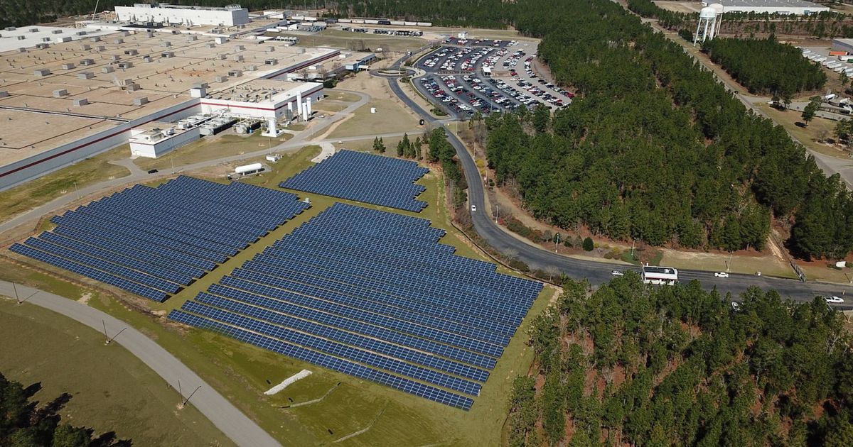 Bridgestone installs solar panels at South Carolina tire plant Rubber